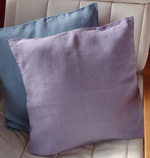 (image for) Hemp Cushion Cover - Soft Lilac, 45cm x 45cm - Click Image to Close